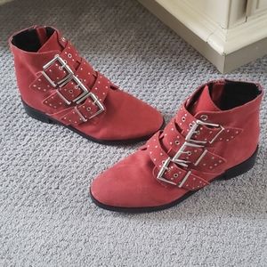 TopShop Ankle Bootie with Silver Buckles
